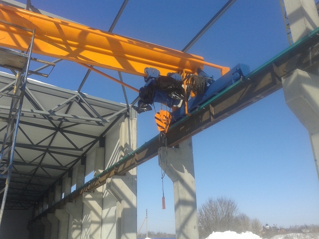 Кран мостовой опорный кран-балка опорная 5 тонн пролет 19,5 метров
