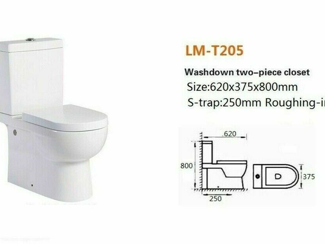 Washdown-closet- two-piece Toilet ( S TRAP) with soft closed seat