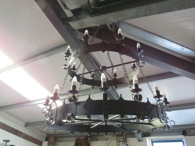 Large Gothic Style Chandeliers (52" Wide)