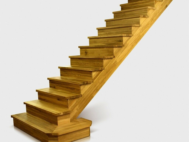 Self Supporting Stairs Wooden Staircase Straight U L shaped oak beech ash colour