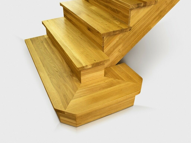 Self Supporting Stairs Wooden Staircase Straight U L shaped oak beech ash colour