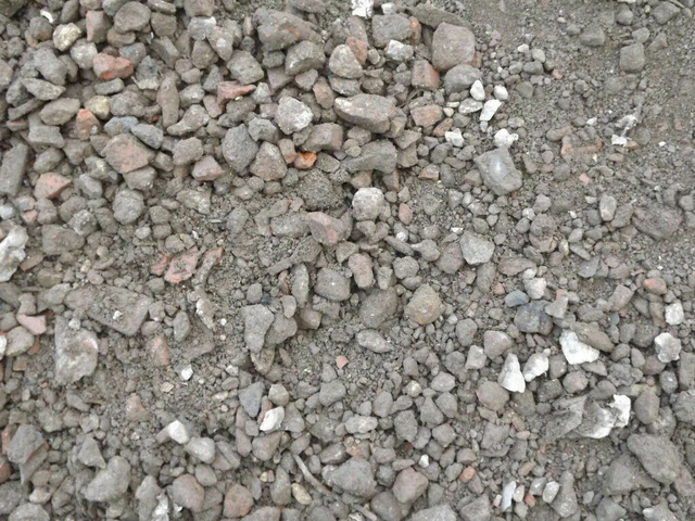 recycled crushed brick and stone. mot type 1 sub base