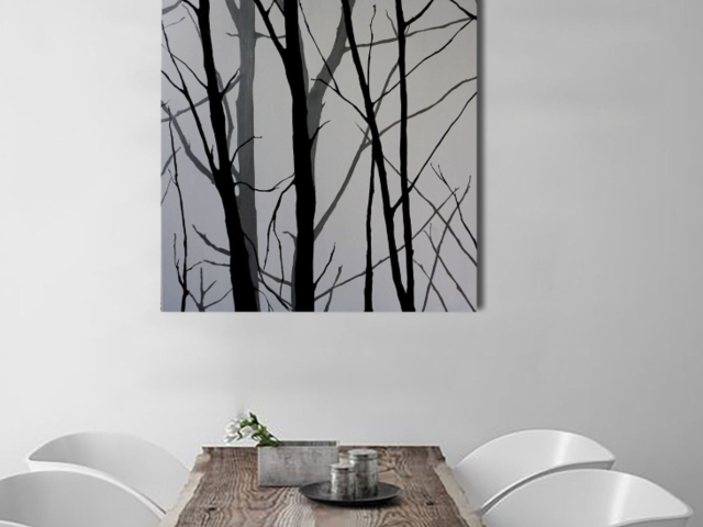 Картина с деревьями "Лес" 