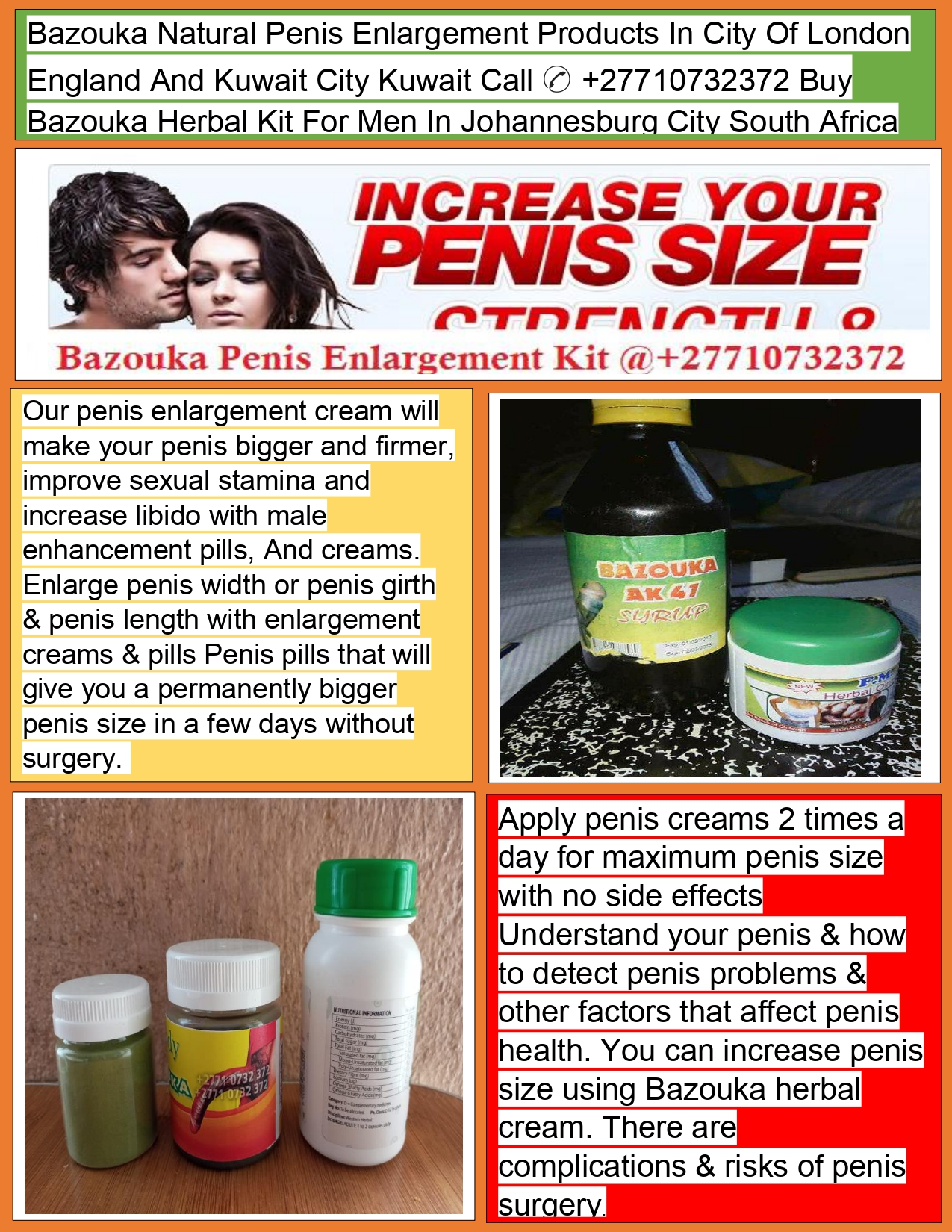 Bazouka Natural Penis Enlargement Products In London England And